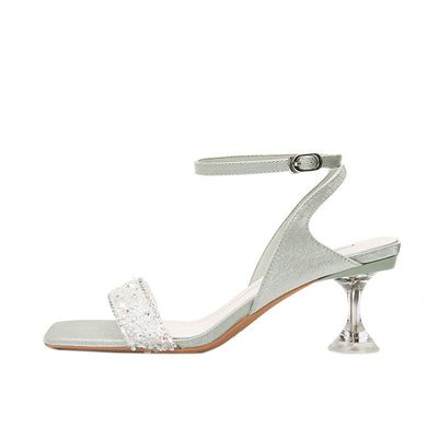Sandalias de Tacón Stiletto con Cristales Brillantes - Image 4