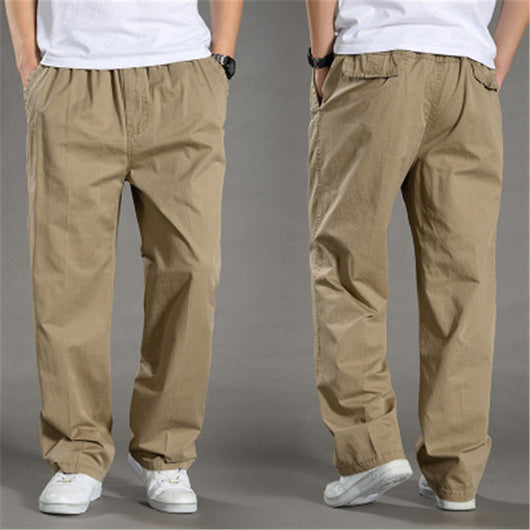 Pantalones Casuales de Algodón para Hombre - Talla Grande Verano - Image 8