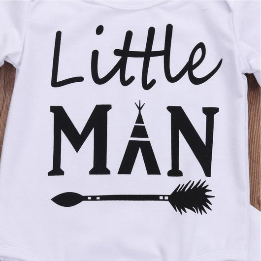 Conjunto de 3 Piezas para Bebé con Estampado de Letras, Mameluco Manga Larga y Gorro - Image 10