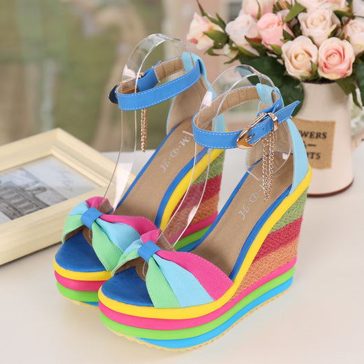 Zapatos de Cuña con Detalle Arcoíris para Mujer - Image 10