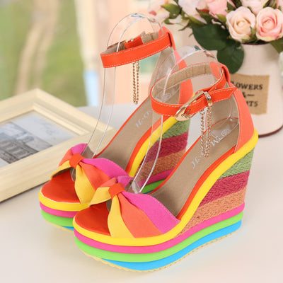 Zapatos de Cuña con Detalle Arcoíris para Mujer - Image 11