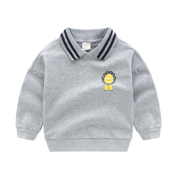 Sudadera Infantil a Rayas con Dibujos Animados - Chaqueta Casual de Manga Larga - Image 4
