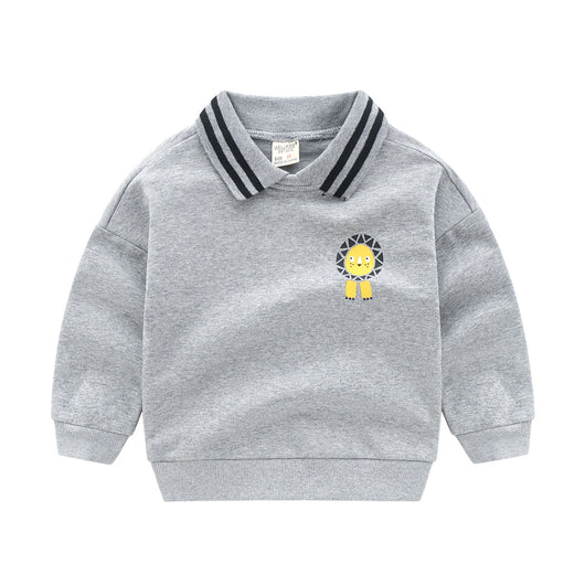 Sudadera Infantil a Rayas con Dibujos Animados - Chaqueta Casual de Manga Larga - Image 4
