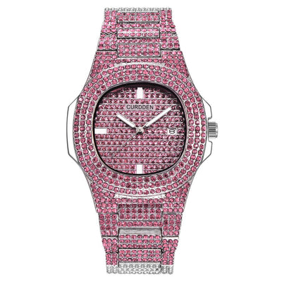 Reloj de Lujo Dorado con Diamantes Brillantes para Hombre - Image 9