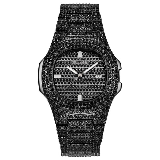 Reloj de Lujo Dorado con Diamantes Brillantes para Hombre - Image 8