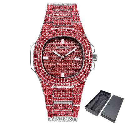 Reloj de Lujo Dorado con Diamantes Brillantes para Hombre - Image 6
