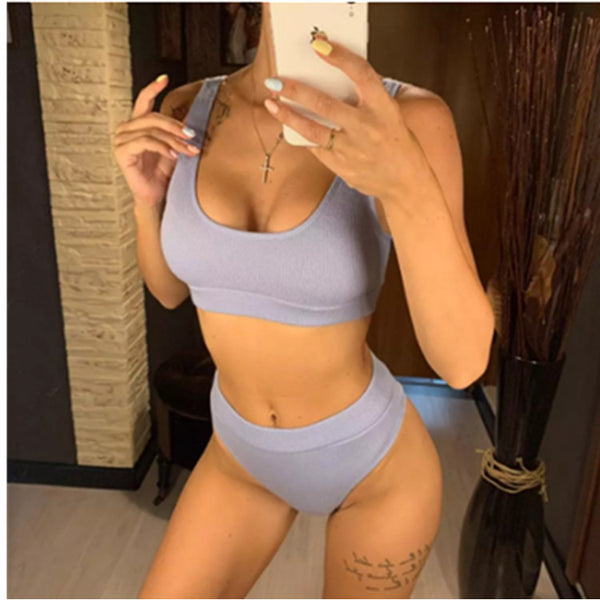 Bikini Dividido Europeo Americano para Mujer - Traje de Baño Sexy y Ajustado