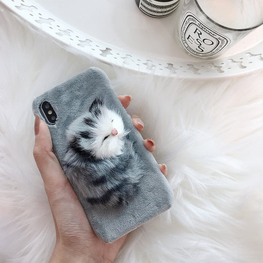 Funda para Celular Térmica Peluda con Calentador de Manos para Chicas - Image 3