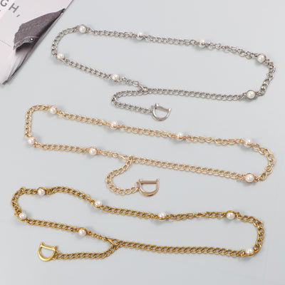Cadena Dorada de Perlas Grandes para Cintura - Diseño Trendy INS - Image 8