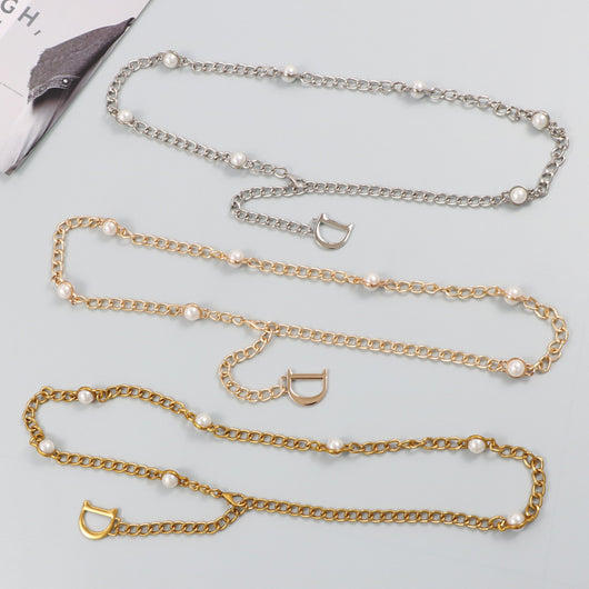 Cadena Dorada de Perlas Grandes para Cintura - Diseño Trendy INS - Image 4