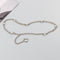 Summer INS Trendy Golden Metal Large Pearl Thin Waist Chain Silver 106cm