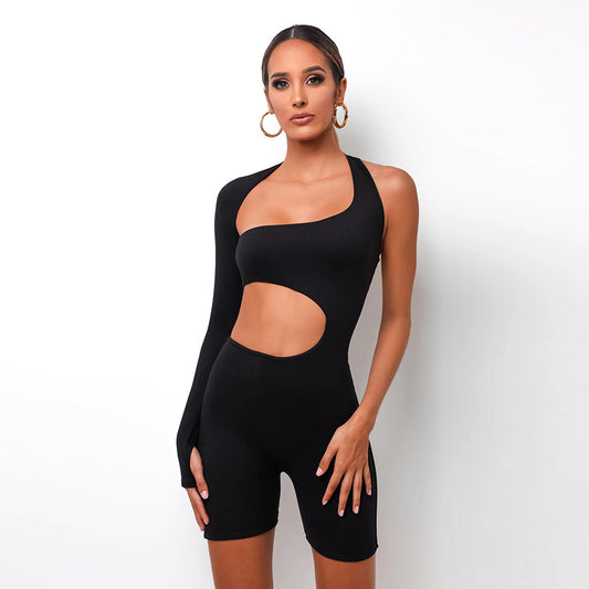 Jumpsuit Deportivo con Cutouts Atrevidos y Mangas Largas