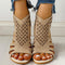 Sandalias Romanas Planas con Strass y Recortes