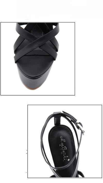 Sandalias Plataforma con Tacón Alto y Hebilla - Calzado Elegante para Mujer - Image 10