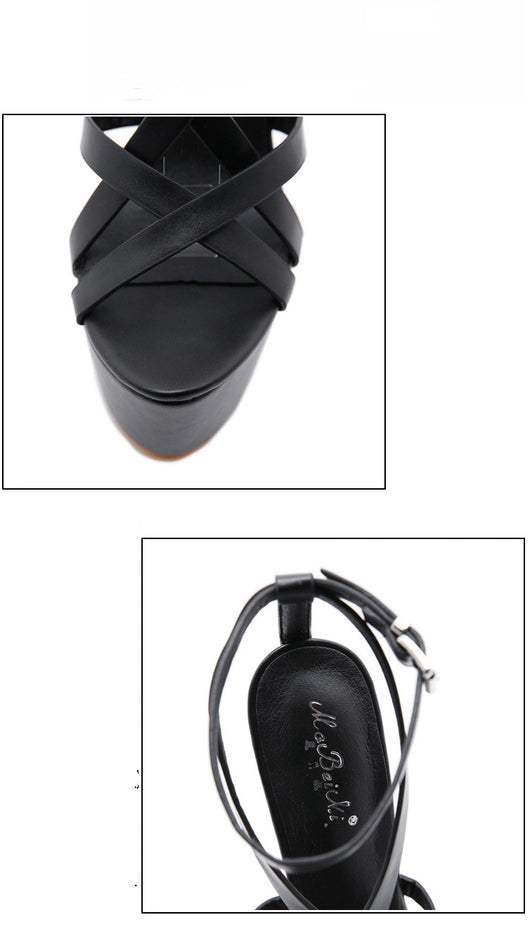 Sandalias Plataforma con Tacón Alto y Hebilla - Calzado Elegante para Mujer - Image 10