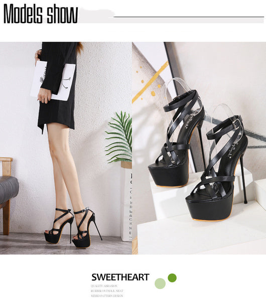 Sandalias Plataforma con Tacón Alto y Hebilla - Calzado Elegante para Mujer - Image 13
