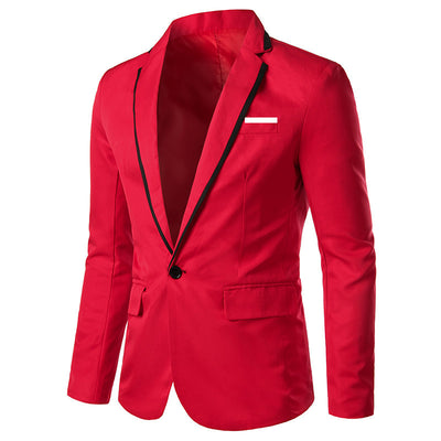 Traje Slim Multicolor con Solapa de Un Botón