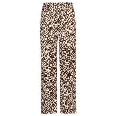 Pantalones Anchos Tejidos con Estampado Retro Ondas de Agua y Degradé de Colores - Image 6