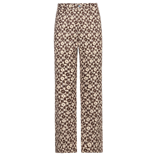 Pantalones Anchos Tejidos con Estampado Retro Ondas de Agua y Degradé de Colores - Image 6