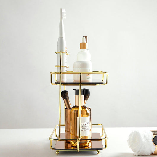 Organizador de Baño Vanity con Estantes - Almacenamiento de Tocador