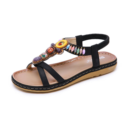 Sandalias Playeras Retro con Cuentas para Fiestas - Image 3