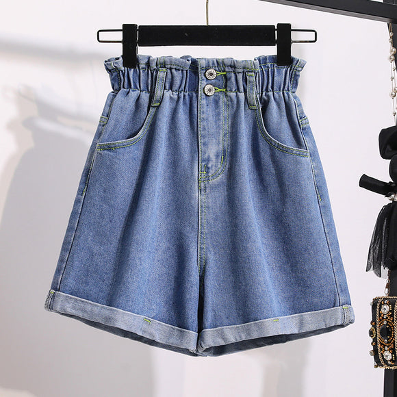 Jeans Cintura Alta Efecto Delavado con Drapeado Elegante
