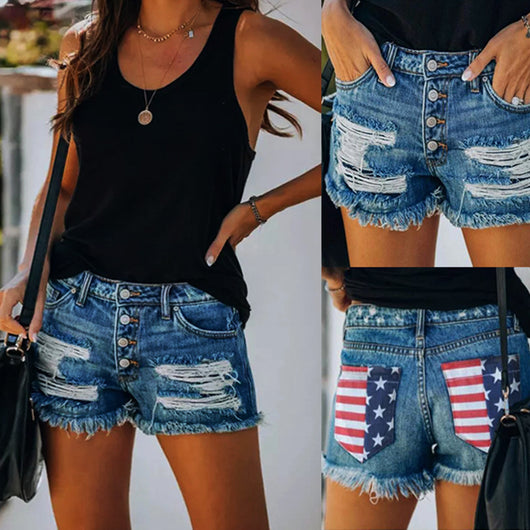 Shorts Vaqueros Mujer Estilo Verano con Detalles Rasgados - Image 10