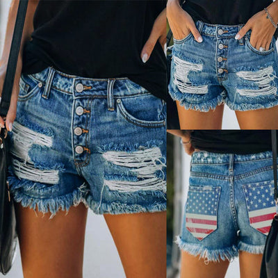 Shorts Vaqueros Mujer Estilo Verano con Detalles Rasgados - Image 11