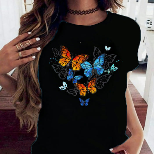 Camiseta Suelta Unisex de Cuello Redondo y Manga Corta - Image 14