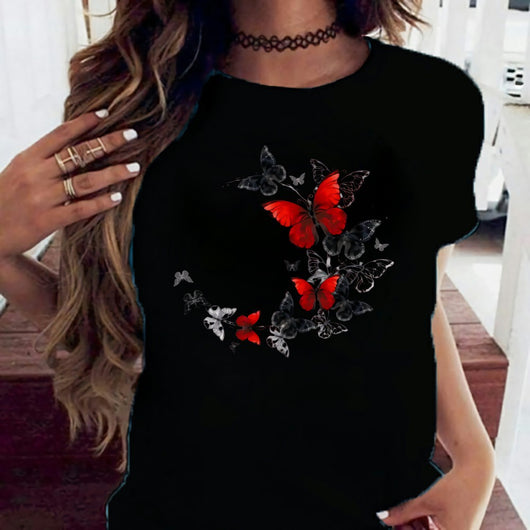 Camiseta Suelta Unisex de Cuello Redondo y Manga Corta - Image 23