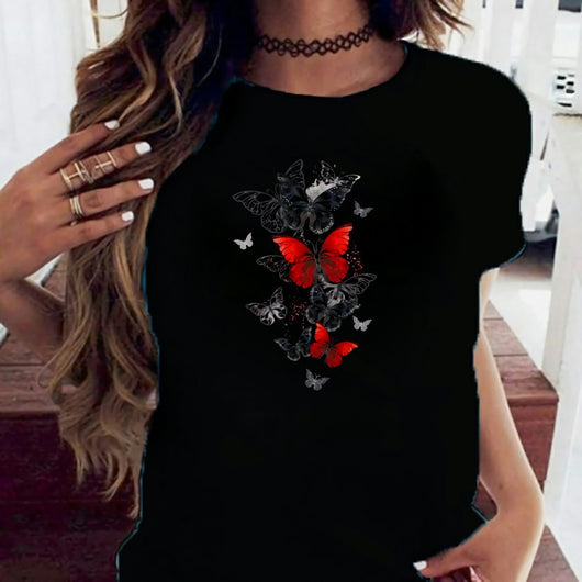 Camiseta Suelta Unisex de Cuello Redondo y Manga Corta - Image 22