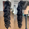 Cola de Caballo Postiza de Cabello Humano Jurchen con Banda Elástica