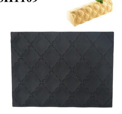 Molde de Silicona para Mousse y Tartas con Diseños Decorativos Corazón y Grano de Madera