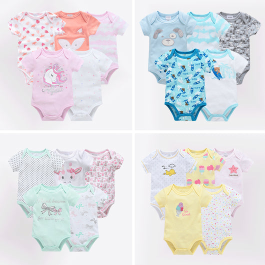 Pack de 5 Bodis Bebé Manga Corta con Refuerzo en Caderas - Image 10