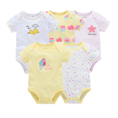 Pack de 5 Bodis Bebé Manga Corta con Refuerzo en Caderas - Image 8