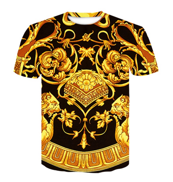 Playera Casual Hombre Estampado Digital Manga Corta