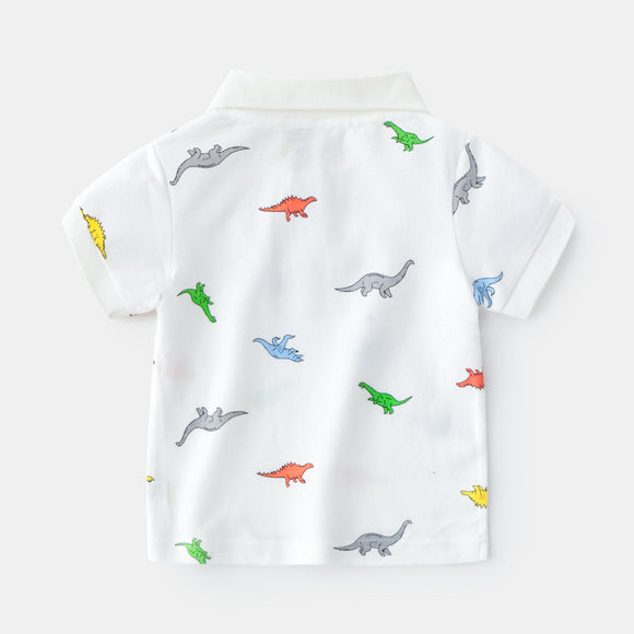 Playera Infantil Estampado Cartoon Transpirable - Moda Casual Niños