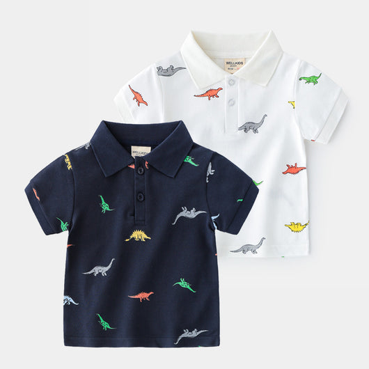 Playera Infantil Estampado Cartoon Transpirable - Moda Casual Niños