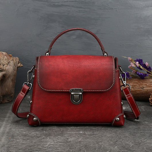 Bolso de Cuero Retro para Mujer - Bandolera Diagonal Elegante - Image 2