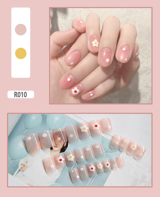 24 Uñas Postizas Decoradas con Diseño Mate Esmerilado - Image 10
