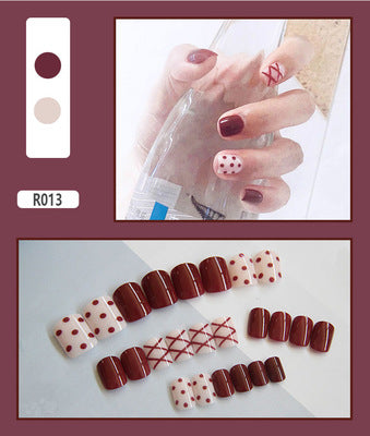 24 Uñas Postizas Decoradas con Diseño Mate Esmerilado - Image 13