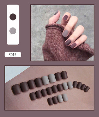 24 Uñas Postizas Decoradas con Diseño Mate Esmerilado - Image 12