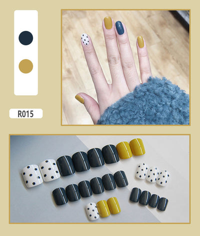 24 Uñas Postizas Decoradas con Diseño Mate Esmerilado - Image 15