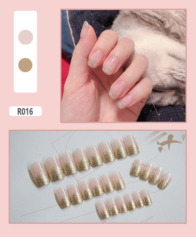 24 Uñas Postizas Decoradas con Diseño Mate Esmerilado - Image 16