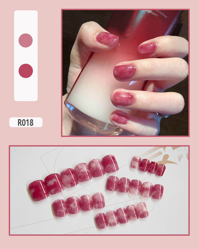 24 Uñas Postizas Decoradas con Diseño Mate Esmerilado - Image 18