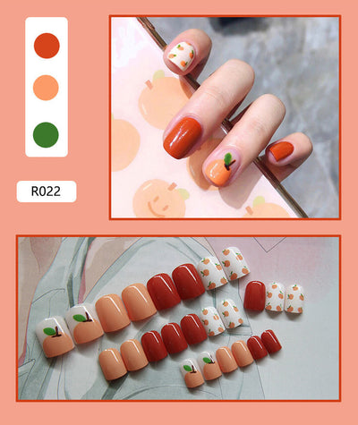 24 Uñas Postizas Decoradas con Diseño Mate Esmerilado - Image 22