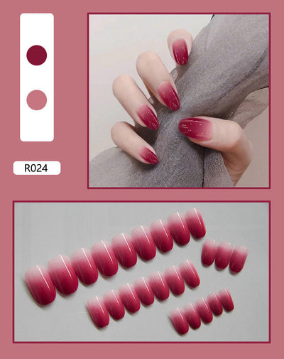24 Uñas Postizas Decoradas con Diseño Mate Esmerilado - Image 24