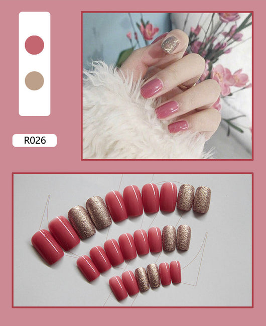 24 Uñas Postizas Decoradas con Diseño Mate Esmerilado - Image 26