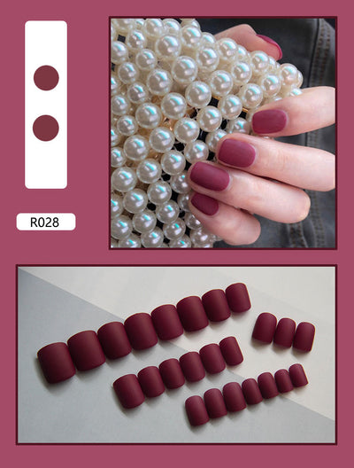 24 Uñas Postizas Decoradas con Diseño Mate Esmerilado - Image 28