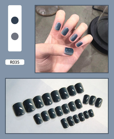24 Uñas Postizas Decoradas con Diseño Mate Esmerilado - Image 35